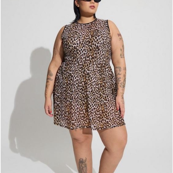 Torrid leopard print overlay swim suit/dress - Picture 5 of 6